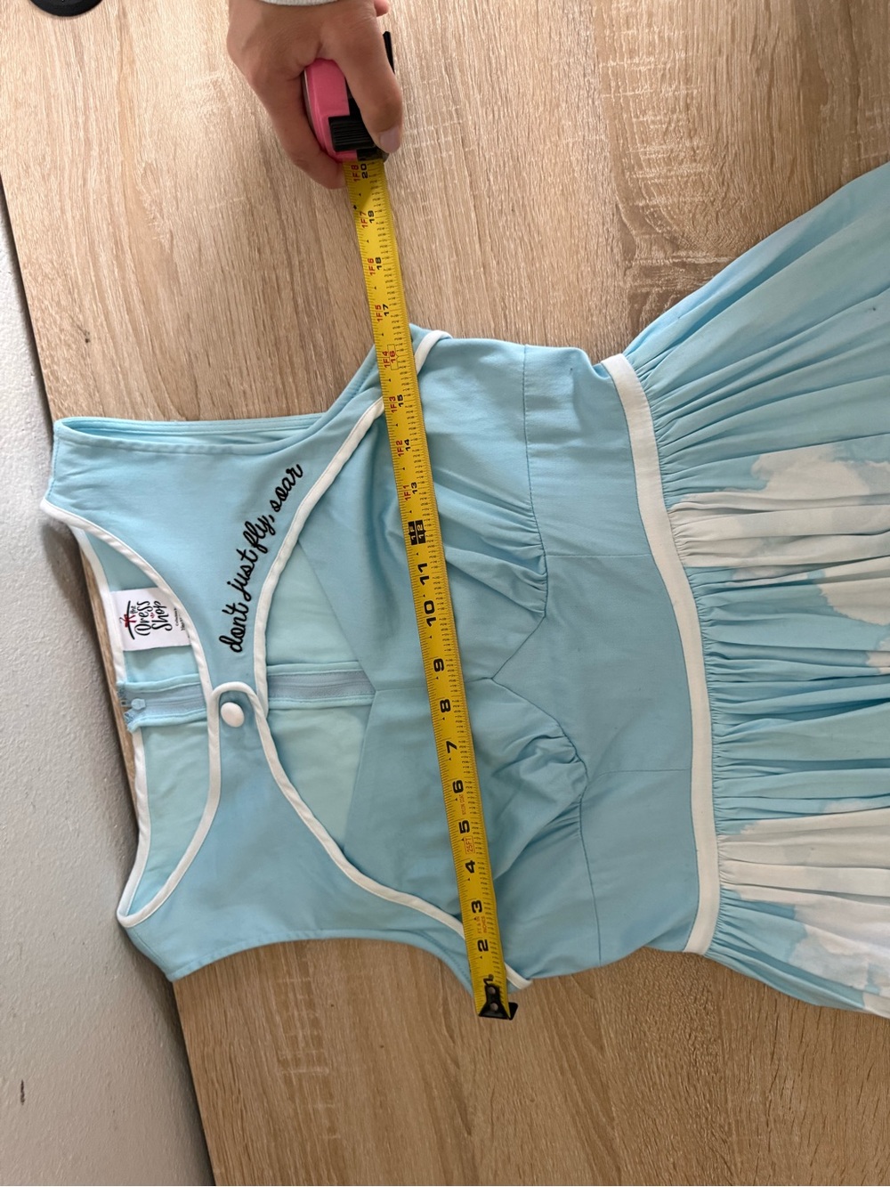 The Dress Shop Disney Parks Dumbo Dress Sz M light blue retro - Picture 9 of 10